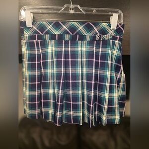 The Limited Too, Girls Chic Tartan Mini Skirt - Navy and Teal
